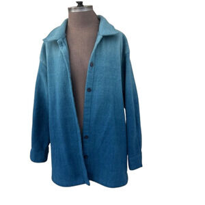 Vintage ADELE NORMAN 3X Blue Ombre Fleece Jacket Unisex